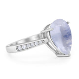 Pear Teardrop Solitaire Tapered Ring