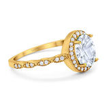 Oval Vintage Style Natural Stone Art Deco Ring