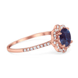 Art Deco Round Natural Stone Floral Ring