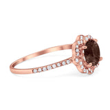 Art Deco Round Natural Stone Floral Ring