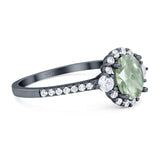 Vintage Style Oval Natural Stone Solitaire Ring