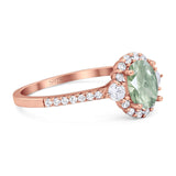 Vintage Style Oval Natural Stone Solitaire Ring