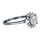 Vintage Style Oval Natural Stone Solitaire Ring