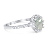 Vintage Style Oval Natural Stone Solitaire Ring