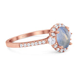 Vintage Style Oval Natural Stone Solitaire Ring