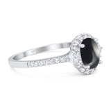 Vintage Style Oval Natural Stone Solitaire Ring