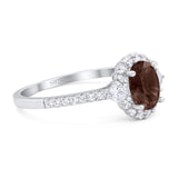 Vintage Style Oval Natural Stone Solitaire Ring