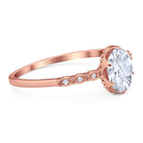 Art Deco Oval Natural Stone Beaded Ring