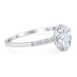 Art Deco Oval Natural Stone Beaded Ring