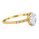 Art Deco Oval Natural Stone Beaded Ring