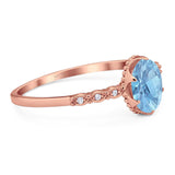 Art Deco Oval Natural Stone Beaded Ring