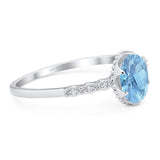 Art Deco Oval Natural Stone Beaded Ring