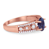 Vintage Style Oval Natural Stone Ring