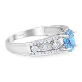 Vintage Style Oval Natural Stone Ring