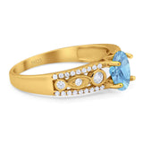 Vintage Style Oval Natural Stone Ring