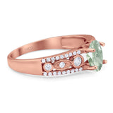 Vintage Style Oval Natural Stone Ring