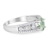 Vintage Style Oval Natural Stone Ring