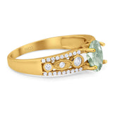 Vintage Style Oval Natural Stone Ring