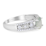 Vintage Style Oval Natural Stone Ring