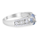 Vintage Style Oval Natural Stone Ring