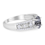 Vintage Style Oval Natural Stone Ring