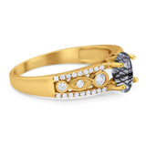 Vintage Style Oval Natural Stone Ring