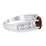 Vintage Style Oval Natural Stone Ring