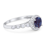 Vintage Style Round Natural Stone Sparkling Ring