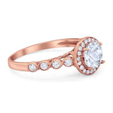 Vintage Style Round Natural Stone Sparkling Ring