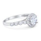 Vintage Style Round Natural Stone Sparkling Ring