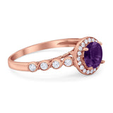 Vintage Style Round Natural Stone Sparkling Ring