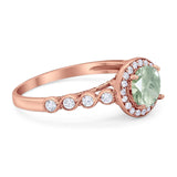 Vintage Style Round Natural Stone Sparkling Ring