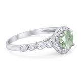 Vintage Style Round Natural Stone Sparkling Ring