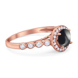 Vintage Style Round Natural Stone Sparkling Ring