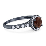 Vintage Style Round Natural Stone Sparkling Ring