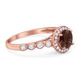 Vintage Style Round Natural Stone Sparkling Ring