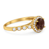 Vintage Style Round Natural Stone Sparkling Ring