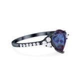 Pear Teardrop Natural Stone Wedding Ring