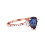 Pear Teardrop Natural Stone Wedding Ring