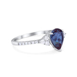 Pear Teardrop Natural Stone Wedding Ring
