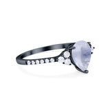 Pear Teardrop Natural Stone Wedding Ring