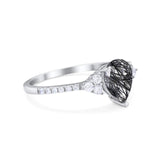 Pear Teardrop Natural Stone Wedding Ring