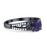 Vintage Style Round Natural Stone Ring