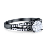 Vintage Style Round Natural Stone Ring