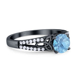 Vintage Style Round Natural Stone Ring