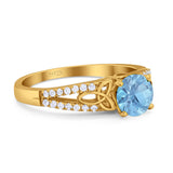 Vintage Style Round Natural Stone Ring