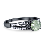 Vintage Style Round Natural Stone Ring