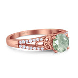 Vintage Style Round Natural Stone Ring