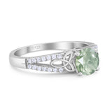 Vintage Style Round Natural Stone Ring