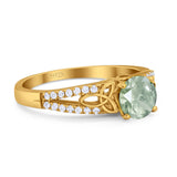 Vintage Style Round Natural Stone Ring